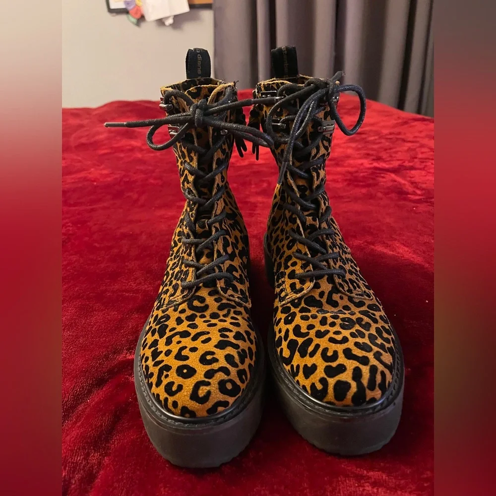 Diane Von Furstenberg DVF In Charge Leopard Ankle Boots‎ 6.5 - Picture 4 of 16